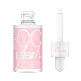 Catrice 99% Natural Nail Oil, Nail Oil, with Sweet Almond Macadamia Seeds and Coconut Oil, Transparent, Nourishing, with Oils, No Acetone, Vegan, Microplastic Particles Free (8 ml)