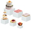 Daywhote 6PCS Buffet Risers,Acrylic Food Risers for Buffet Table, Nesting