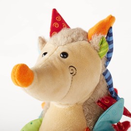 SIGIKID 42838 Soft Toy Hedgehog Patchwork Sweety Cuddly Toy for Playing and Cuddling Soft Material Mix for Babies and Children, Boys and Girls from 0 Months to 8 Years Multicoloured / Hedgehog 23 cm