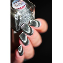 Parrot Polish "Chartreux Cat Magnetic Ultrachrome Nail Polish, Silver Black