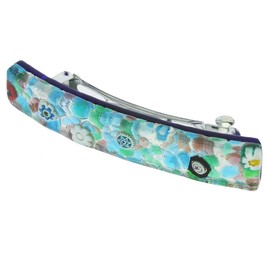 Glass Of Venice Murano Glass Venetian Reflections Hair Clip - Silver Meadow