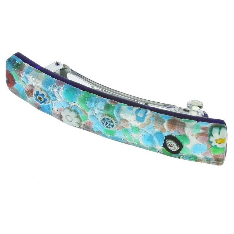 Glass Of Venice Murano Glass Venetian Reflections Hair Clip -