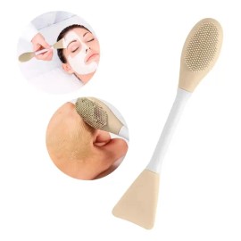 Cepillo Skincare 2en1 Silicón Limpieza Y Aplicador Facial                                                                                             