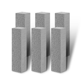 Melfluo 6 ps Pumice Stone Toilet Cleaner Tool Stain Hard Water Ring Remover for Toilet, Pool, Bathroom, Sink (Pumice-Grey1)