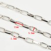 YOUBEIYEE 32.8 Feet Aluminum Flat Oval Silver Chains for Jewelry