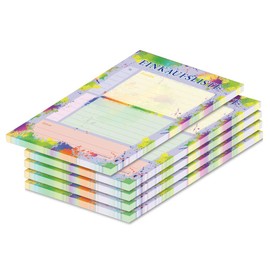 PRICARO Splash Magnetic Shopping List Colourful A6 25 Sheets (Pack of 5)