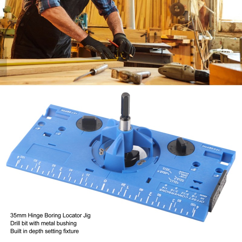 35mm Hinge Boring Jig Woodworking Hinge Hole Drilling Guide Locator