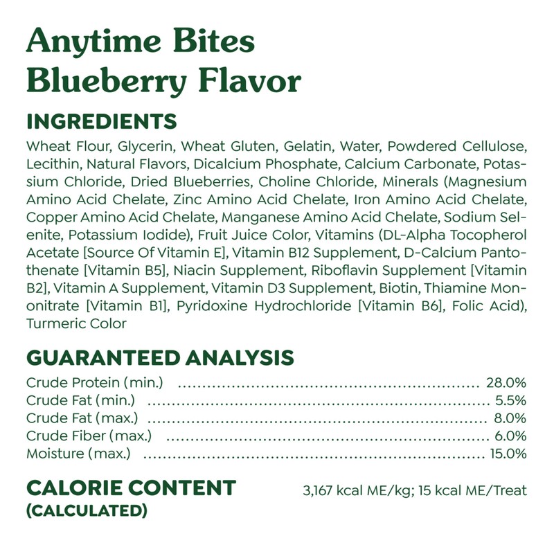 Greenies Anytime Bites Dog Treats, Blueberry Flavor, 24 oz. Bag
