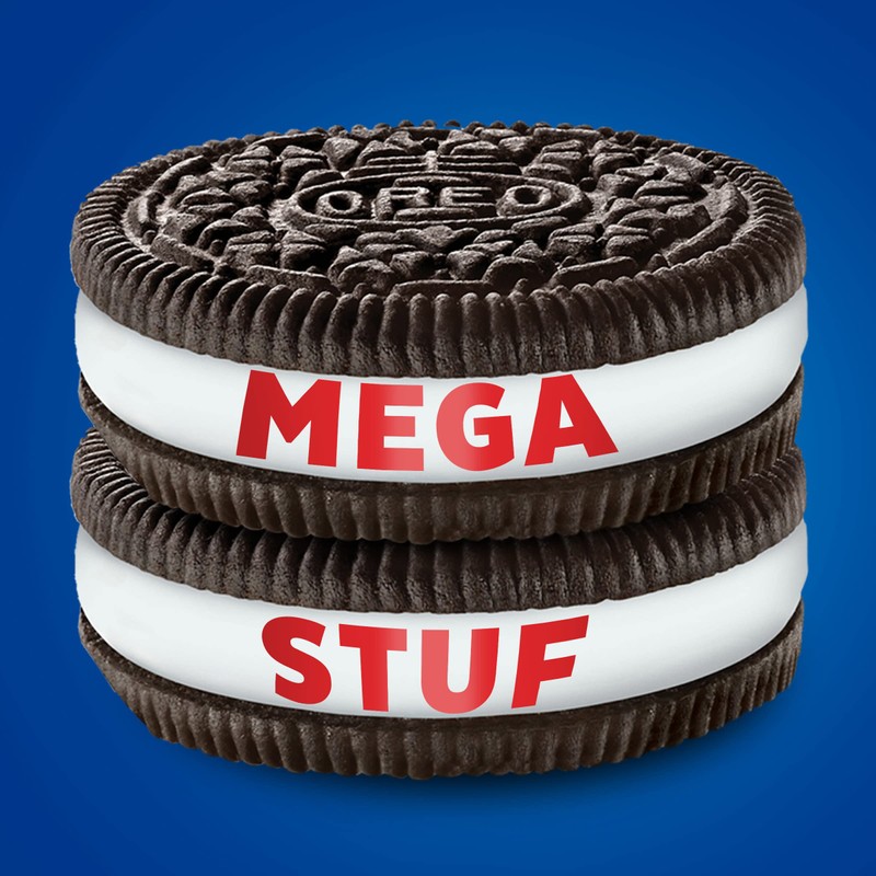 OREO Mega Stuf Chocolate Sandwich Cookies, Party Size, 1 lb