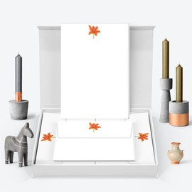 Me Loovely Orange Lily Letter Writing Paper and Envelopes Set Floral A5 Size Papers Luxury Stationery Supplies for School Home & Office | Christmas Gifts (Pack of 20)