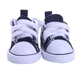 PUNELE 14 Inch Doll Canvas Shoes, Black, Sneakers, Doll Accessories Gifts for Girls