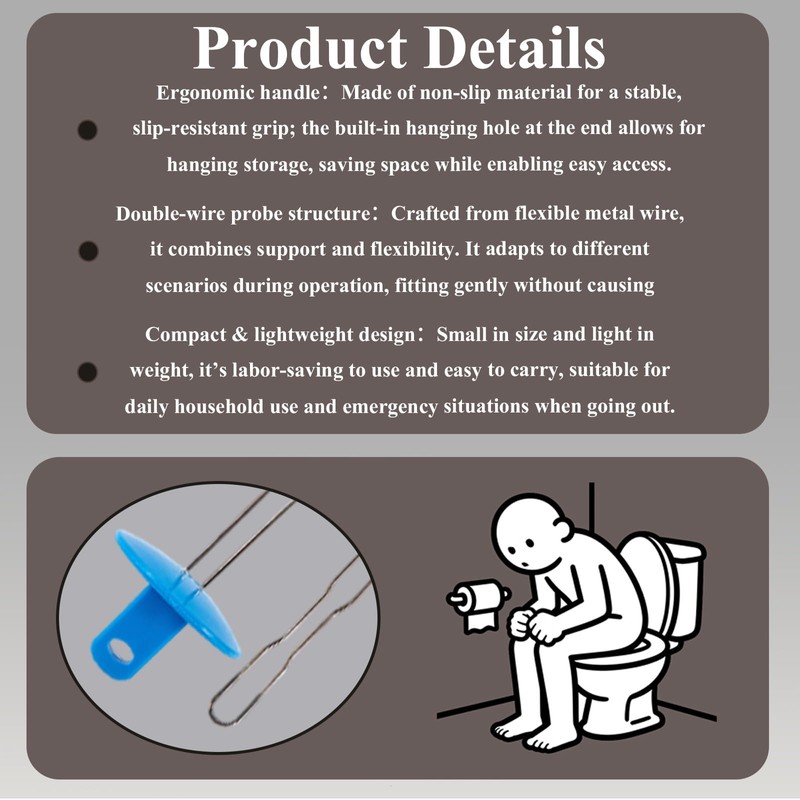 Fecal Extraction Tool for Constipation Relief, Impacted Stool Removal Tool