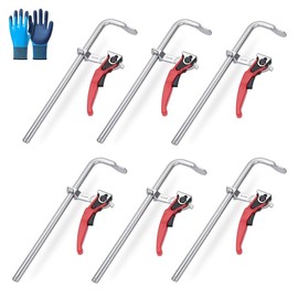 12-Inch 6-Pack Ratcheting Bar Clamps Set, 330 lbs Load Limit