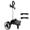 Backpack Trolley, Wheeled Cart with Noiseless Large Wheels Aluminium Alloy