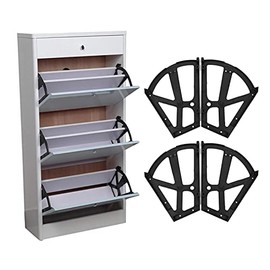 Bisagras de Gabinete para Zapatera 4 Unidades ABS Antioxidante Soporta Carga Pesada Sin Deformación para Renovar Muebles Viejos, Optimizar Espacio Hogar Pequeño, Armario Abatible