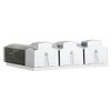 Shower Soap Dispenser 3-Chamber,Drill Free with Glue or Wall Mount