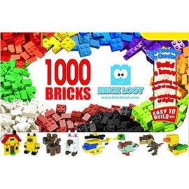 Brick Loot 1,000 Building Blocks Plus 70 Free Pieces – Toy Brick Set with Organizer for Kids and Adults 6+ – Compatible with Lego and All Brands – Creative Fun for Boys and Girls