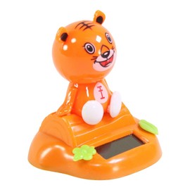 We pay your sales tax Orange Tiger on a Log in The Forest Solar Toy Car Dashboard Desk Home Decor Birthday