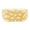 Rectangular Nugget Wedding Band Ring For Mens In 14k Yellow