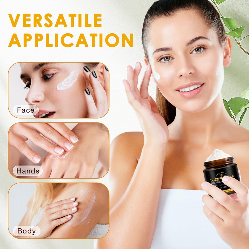 Beef Tallow for Skin, Beef Tallow for Face, Hydrating Tallow