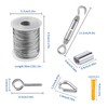 kingsea 5/64" Wire Rope Kit, 100ft PVC Coated Stainless Steel