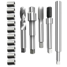 BZBMGMO M10x1.0 * 12.7 Thread Repair Kit, Total Length Up to 11 Inches, Car Engine/Spark Plug Repair Kit, 10 Stainless Steel Inserts, with a 150mm Extension Rod