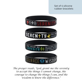 Inkstone Serenity Prayer Silicone Rubber Bracelets Wristbands Accessories