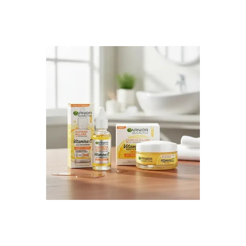 Kit Sérum Y Crema Fps30 Antimanchas Con Vitamina C Garnier