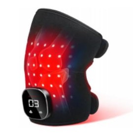Red Light Therapy for Knee Elbow, Vibration Massage Knee with 660nm & 850nm Near Infrared, Cordless 3000mAh Rechargeable Design and 5 Modes, Red Light Therapy Belt for Shoulder Elbow