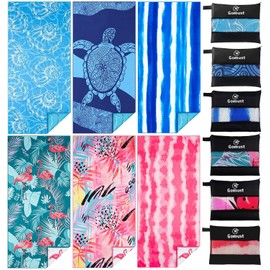 Gomust 6 Pack Lightweight Oversized Microfiber Beach Towels