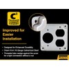 4 in. Square Cover, Exposed Work, Duplex/1.406 in. Dia. Receptacle