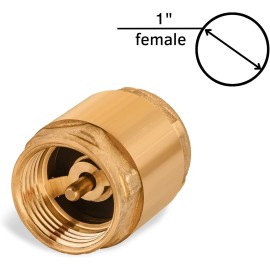 Metalandbrassco Brass One Way Check Valve 1 inch Backflow Preventer Female NPT Thread