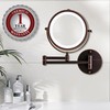 OVENTE Wall Mounted Lighted Makeup Mirror, 7" Double Sided 1X/10X