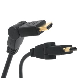 SKT VMI20401 HDMI Cable with Angled Plug 360° Rotatable Gold-Plated 2 m