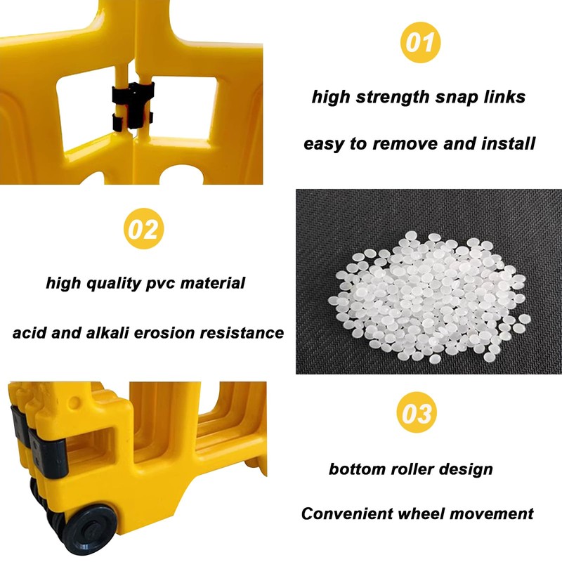 1 Panel Portable Safety Barrier, Mobile Safety Barricade, Foldable Security