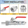 Kozelo 2pcs 3/4" Female NPT to 1/2" Female NPT Solid