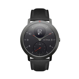 Withings Leather Sport Buckle Wristband, Black