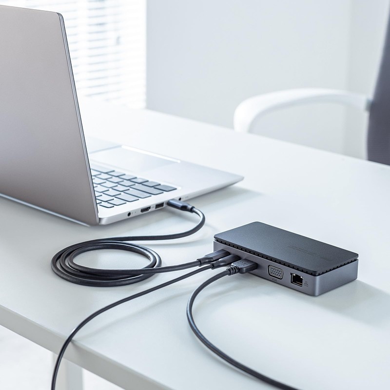 Sanwa Supply USB-C VDK19 USB Type-C Docking Station (HDMI/VGA, 2