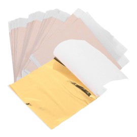 jojofuny 100 Sheets Gold Leaf Foil Sheets for Crafts Decorative Gilding Flakes for DIY Art Projects Metallic Gold Foil for Home Decor and Scrapbooking