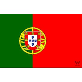 WHATABUS Portugal Flag Sticker, Country Flag Sticker, 8.5 x 5.5 cm