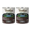 Varathane Semi-Gloss Water-Based Exterior Spar Urethane, Quart, Kona, 2 Pack