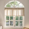 Wild Flowers Leaf Linen Kithen Curtains Valances for Windows Easter