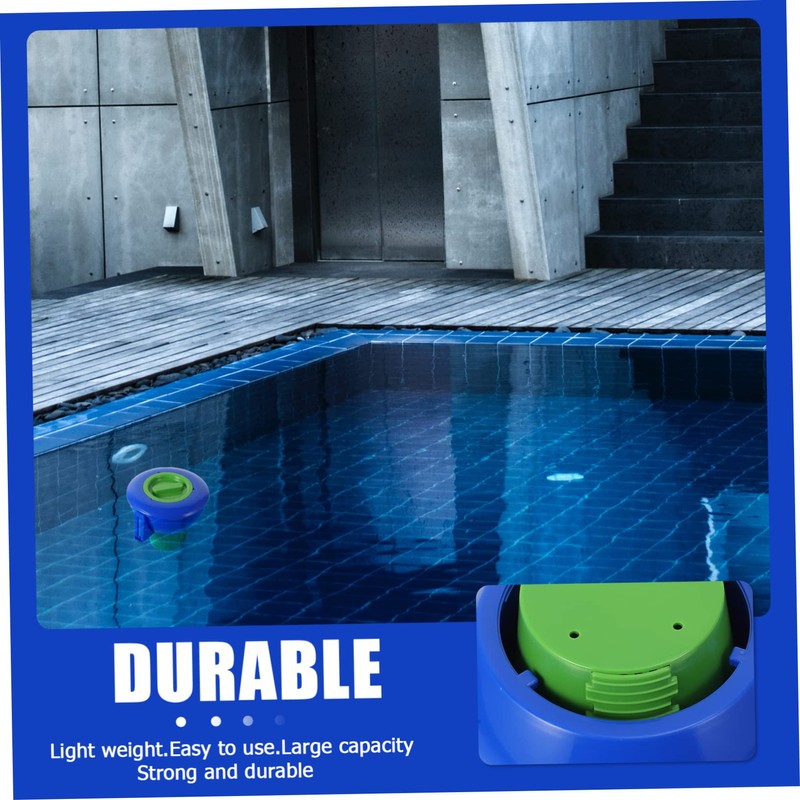 Totority Floating Chemical Dispenser with Thermometer Tabs Dispenser for Swimming