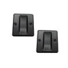 QCAA Solid Brass Sliding Pocket Passage Door Pull, Matte Black,