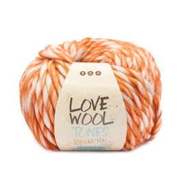 Katia Love Wool Tones Thick Wool Orange, Wick Yarn Virgin Wool and Alpaca for Knitting and Crocheting, 100 g, 50 m (206 Orange)