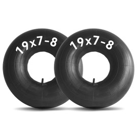 2-Pack 19x7-8 Inner Tube, Straight Valve Stem - Compatible with 19x7.00-8, 20x7-8 18x8.50-8 for Lawn and Garden Tractors, Wheelbarrows, ATVs, Go Karts