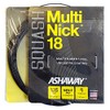 ASHAWAY MultiNick 18 Squash String Set, Black