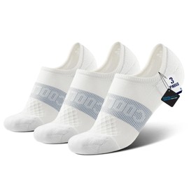 BRISIRA Bamboo Viscose Compression Mens No Show Socks Non Slip Running Athletic Cushion Moisture Wicking Low Cut