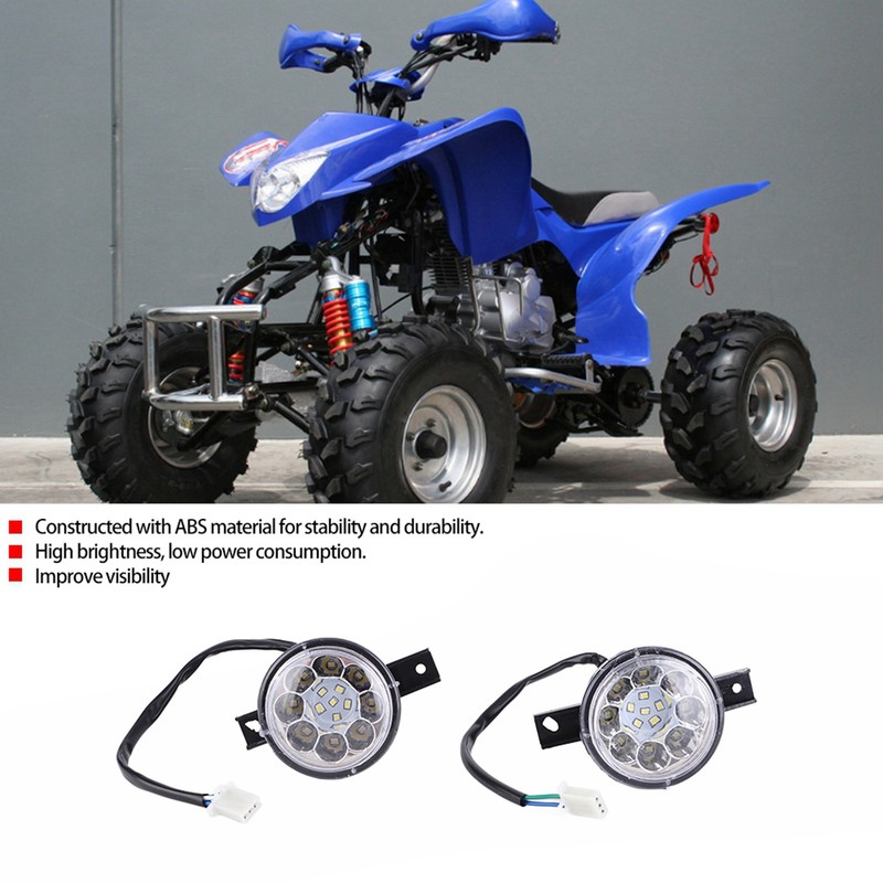 2pcs 12V LED Left Right HeadLight Lamp Fit for Bull