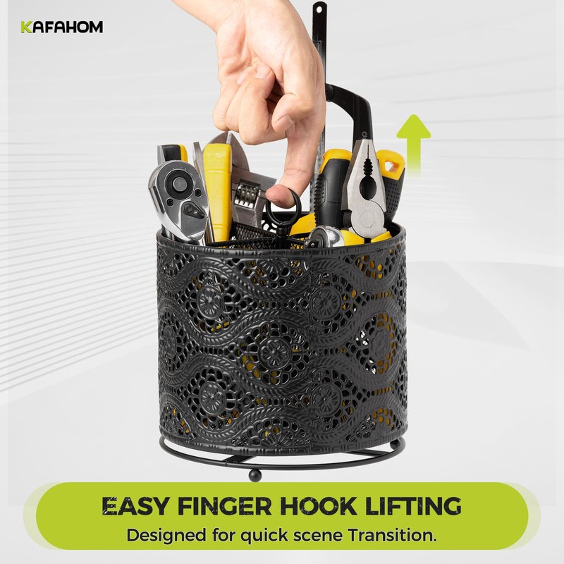 KAFAHOM Bucket Tool Organizer, Heavy Duty Metal Bucket Tool Caddy,